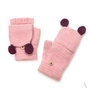 Urocze rękawiczki damskie mitenki jasny koralowy róż
