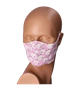Maseczka na twarz wielorazowa różowo-biała