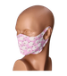 Maseczka na twarz wielorazowa różowo-biała