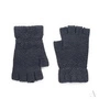 Krótkie mitenki damskie rękawiczki grafitowe