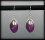 Wiszące kolczyki z fioletowym kamieniem