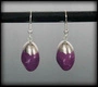 Wiszące kolczyki z fioletowym kamieniem