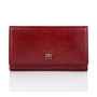 Portfel damski skórzany duży bordowy