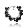 Bransoletka z czarnych okrągłych kryształków