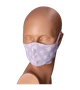 Maseczka na twarz wielorazowa liliowo-biała